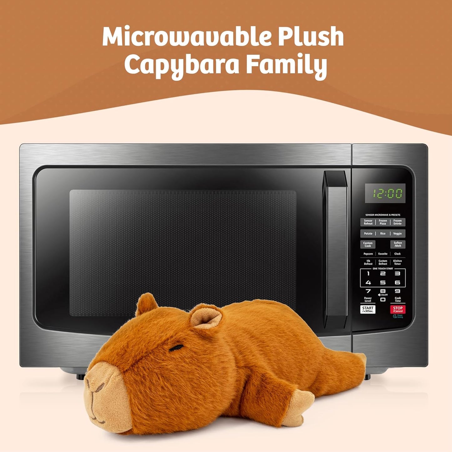 Microwavable Capybara Stuffed Animal - Weighted Stuffed Animal Plush, Heating Pad, Cozy Gift for Girls|Women|Kids|Elder People