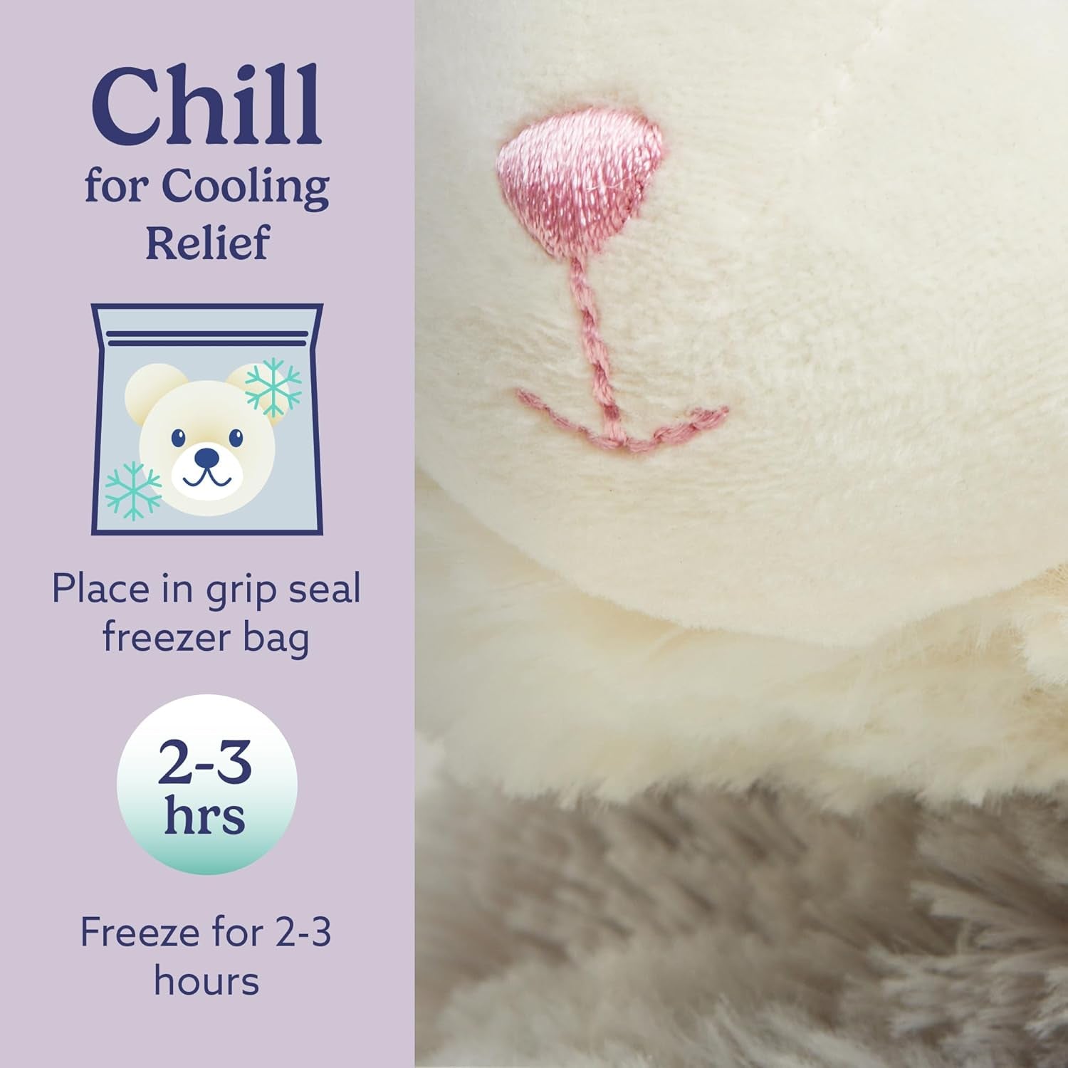 Microwavable & Weighted Stuffed Animals, Laying down Gray Cat - Heated Stuffed Animal Plushie for Warmth & Comfort - Cute Soft Plush Toys for Boys, Girls, Babies & Toddlers