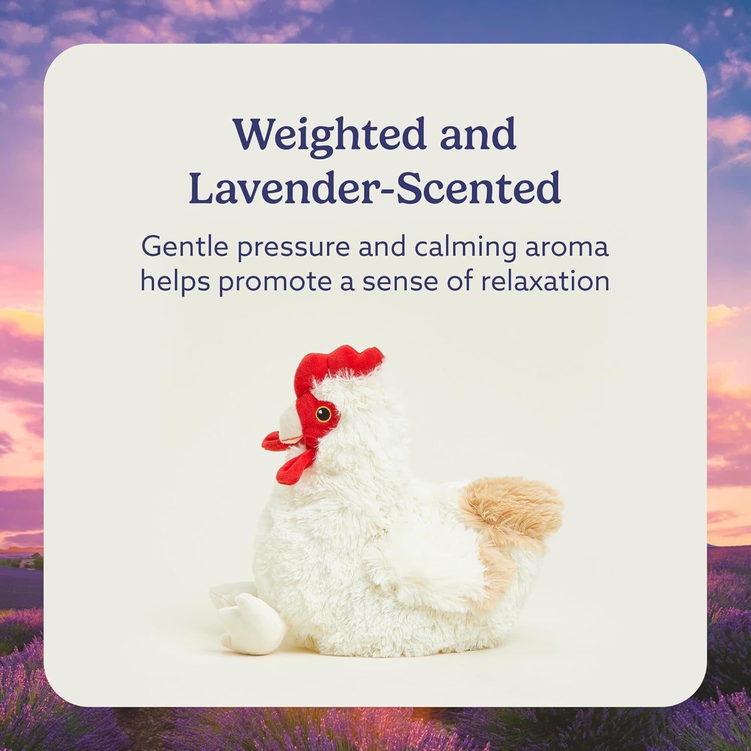 Microwavable & Weighted Stuffed Animals, Chicken - Heated Stuffed Animal Plushie for Warmth & Comfort - Cute Soft Plush Toys for Adults & Children (Boys, Girls, Babies & Toddlers)