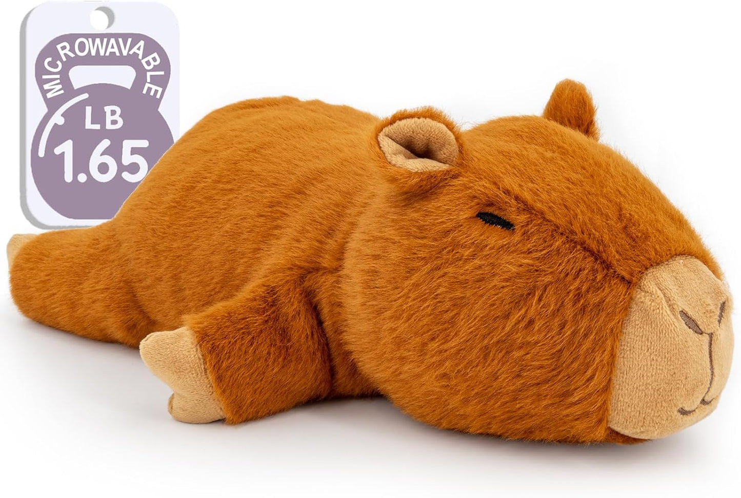 Microwavable Capybara Stuffed Animal - Weighted Stuffed Animal Plush, Heating Pad, Cozy Gift for Girls|Women|Kids|Elder People