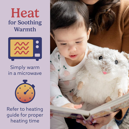 Microwaveable Weighted Plush Mouse - Heated Comfort Toy for All Ages