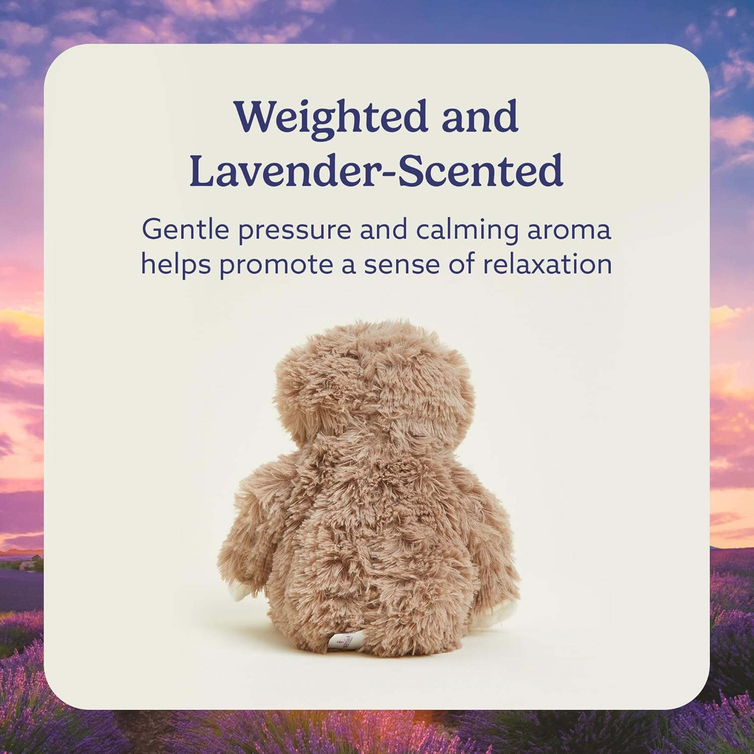 Junior Microwavable & Weighted Stuffed Animals, Sloth - Heated Stuffed Animal Plushie for Warmth & Comfort - Cute Soft Plush Toys for Adults & Children (Boys, Girls, Babies & Toddlers)