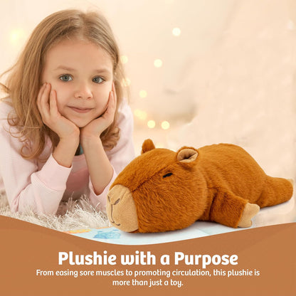 Microwavable Capybara Stuffed Animal - Weighted Stuffed Animal Plush, Heating Pad, Cozy Gift for Girls|Women|Kids|Elder People