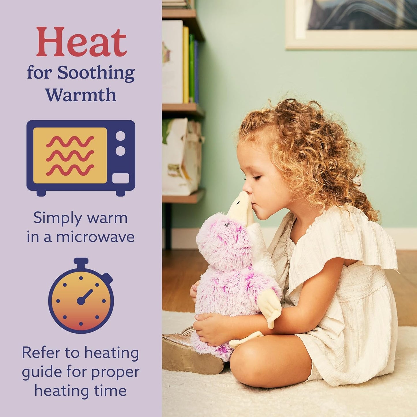 Microwavable & Weighted Stuffed Animals, Platypus - Heated Stuffed Animal Plushie for Warmth & Comfort - Cute Soft Plush Toys for Adults & Children (Boys, Girls, Babies & Toddlers)