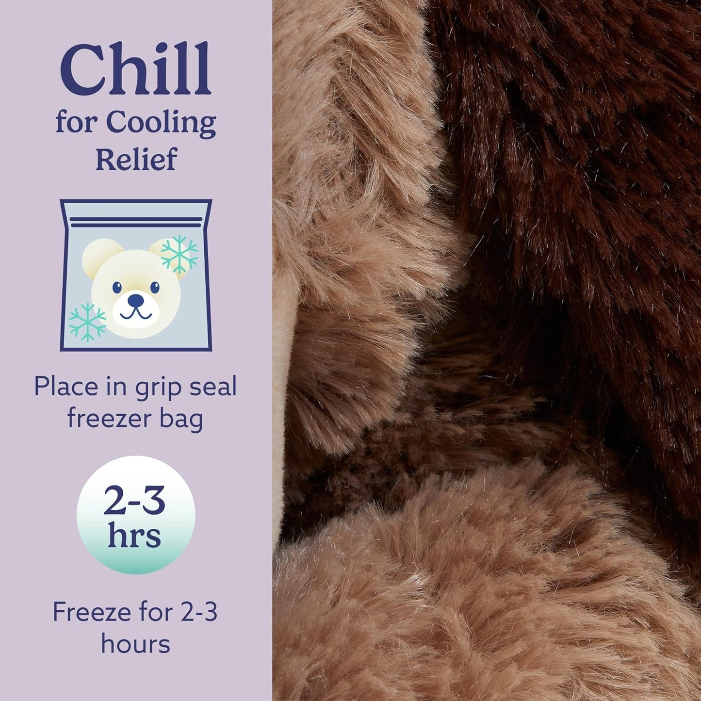 Microwavable & Weighted Stuffed Animals, Brown Dog - Heated Stuffed Animal Plushie for Warmth & Comfort - Cute Soft Plush Toys for Adults & Children (Boys, Girls, Babies & Toddlers)