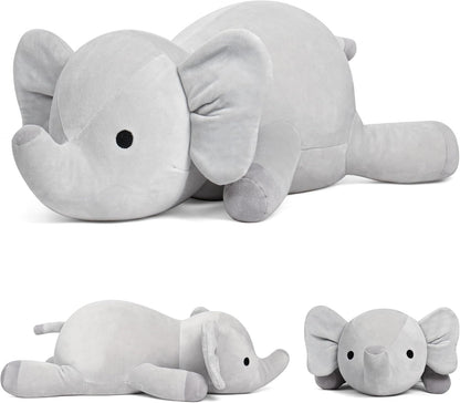 Elephant Weighted Stuffed Animals 24In 4.2Lbs, Big Weighted Stuffed Animal Elephant Plush Toys Plushies Pillows Gifts for Kids, Adutls, Boys and Girls