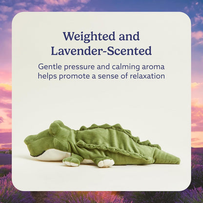 Microwavable & Weighted Stuffed Animals, Alligator - Heated Stuffed Animal Plushie for Warmth & Comfort - Cute Soft Plush Toys for Boys, Girls, Babies & Toddlers