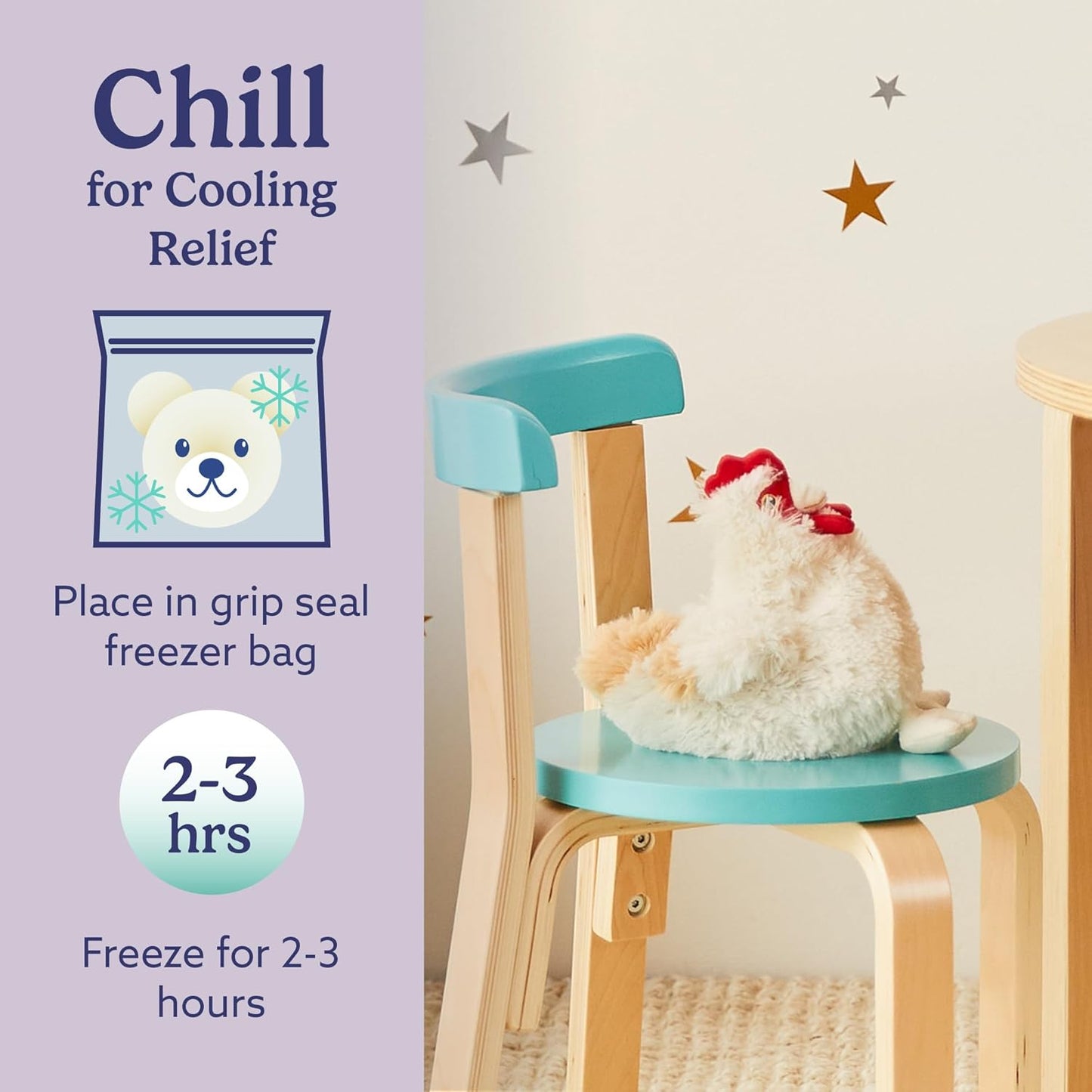 Microwavable & Weighted Stuffed Animals, Chicken - Heated Stuffed Animal Plushie for Warmth & Comfort - Cute Soft Plush Toys for Adults & Children (Boys, Girls, Babies & Toddlers)